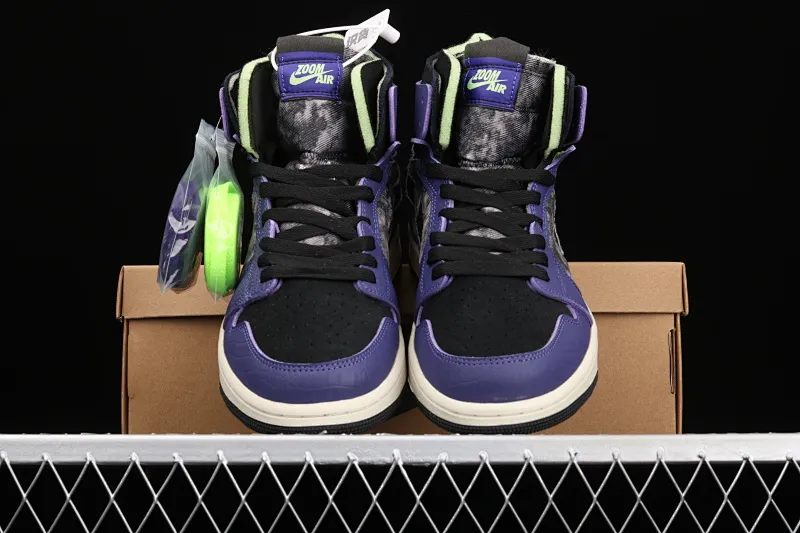 All categories Air Jordan Jordan series basketball shoes Air Jordan 1 High Air Jordan 1 Zoom CMFT "Bayou Boys" AJ1 Joe 1 "No. 1 Zion" water-dyed crocodile purple DC2133-500